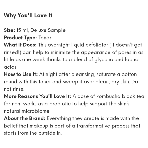 Youth To The People Kombucha+11%AHA Exfoliation Power Toner 15ml NWT - Picture 3 of 8